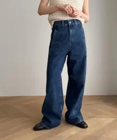 未使用級✨】El mar CANAL JEAN シームデニムパンツ Mのサムネイル