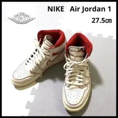 ナイキ　エアジョーダン1 Retro High OG 白赤　27.5㎝