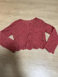 鍵編みカーディガン