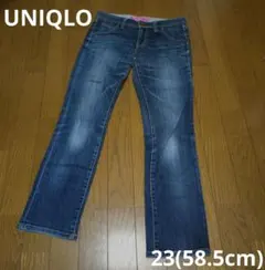 UNIQLO 23 (58.5cm) Style up デニムパンツ ズボン