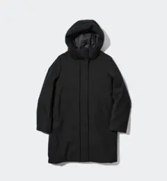 美品　ユニクロ　ハイブリッドダウンコクーンコート 黒 XXL 大きいサイズ