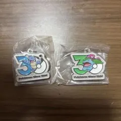 ガチャ ポケモン 30周年 メタルチャーム　マスコット フシギバナとカメックス