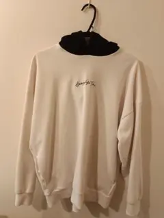 フード付きトレーナー ホワイト/ブラック