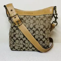 コーチ ショルダーバッグ COACH シグネチャー　キャンバス レザー