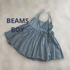 BEAMS BOYビームス コットンリネン カシュクール キャミソール ブルーのサムネイル