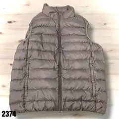 MUJI 無印良品 美品 ダウンベスト ブラウン系 XL 2374