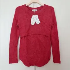 スウィートマミー 授乳トップス M レッド 授乳服 タグ付き未使用