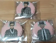 名探偵コナン　セガラッキーくじ Vintage Look　缶バッジセット×3