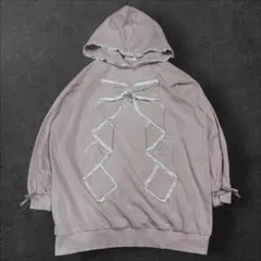 LIZ LISA メッセージリボン フーディー パーカー ワンピース 0のサムネイル