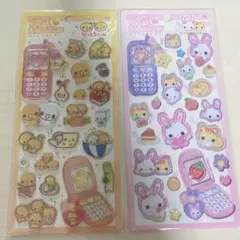 平成はっぴーフォンステッカーズ なっとうちゃん フワフワらびちゃん