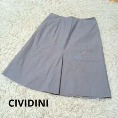 CIVIDINI グレー フレアスカート ひざ丈 イタリヤ製のサムネイル