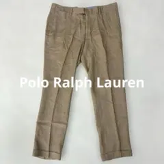✨美品 リネン 麻 ポロ ラルフ ローレン ベージュ パンツ 上品シルエット