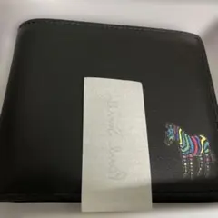 ポールスミス マルチストライプ サフィアーノ ラウンドジップ 二つ折り