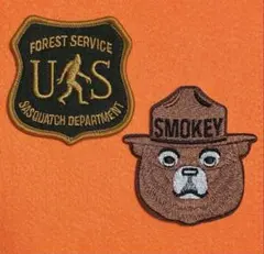 A533 米国森林局・ビッグフット&Smokey 刺繍ワッペン　アイロン