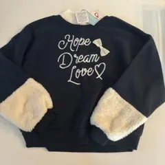 新品 袖ボアトレーナー 裏起毛160