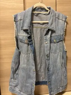 デニムノースリーブジャケット