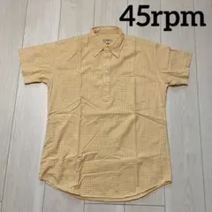 45rpm 45アール ピー エム ハーフボタン チェック半袖シャツのサムネイル