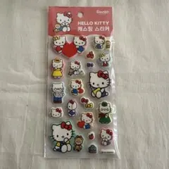 【韓国正規品】キティちゃんマシュマロシール　ぷっくりシール　複数枚でお得♡