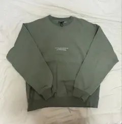 H&M グラフィックプリント スウェット カーキ M