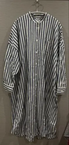 PAR ICI ストライプ ロングシャツワンピース