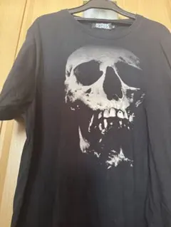 ヒステリックグラマーメンズMスカルベリースカルドクロTシャツホワイト