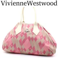 【美品】VivienneWestwood ヤスミン アーガイル柄 ハンドバッグ