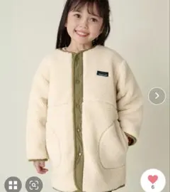 BEAMS mini ノーカラーコート キッズ用　リバーシブル