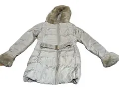 リゼクシー　フード付きダウンコート　Mベージュ