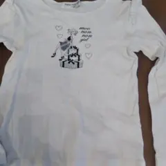 moo non non 140 ホワイト長袖カットソー