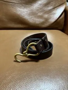 TORY LEATHER 古着 ベルト フックベルト ダークブラウン レザー - メルカリ