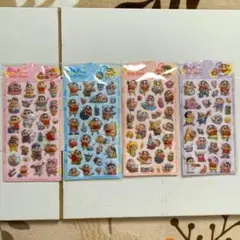 【新品未開封】クレヨンしんちゃん ぷっくりシール 3D立体シール 4シートセット