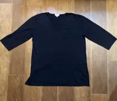 MaxMara イタリア製 ブラックカットソー Vネック 7分袖