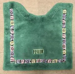 FEILER トイレ用マット 緑色 花柄　マット