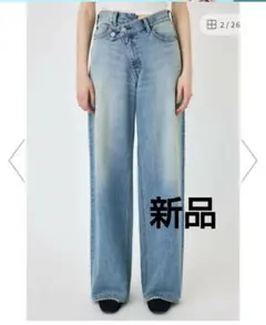 MOUSSY　CROSS WAIST WIDE STRAIGHT　試着のみのサムネイル