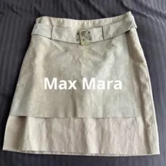 Max Mara ベージュ スエード ミニスカートのサムネイル