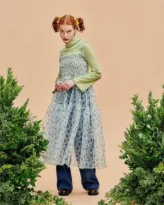 POPPY シースルードレス　あさぎーにょ POPPY あさぎーにょリボン シースルートップス（ハイネック