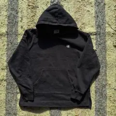【希少・サイドスリット】チャンピオン リバースウィーブ フーディ 黒 M