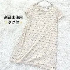 新品未使用✨ タグ付き グローブ 総レース 花柄刺繍 ワンピース ベージュ