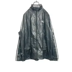 【良好】00s adidasアディダス　サウナスーツ系　ナイロンジャージ　黒　M