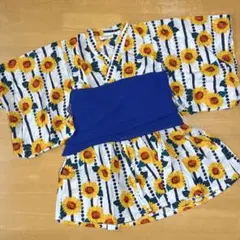 Ampersand 浴衣　浴衣ドレス ひまわり柄 110cmのサムネイル
