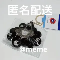 黒ミャクミャク　ラインストーンマスコット　キーホルダー　関西万博　ブラック