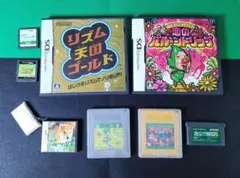 レトロ品　昔のゲームソフト「任天堂」ソフト６点セット　ミニチュア付き