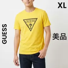 【美品・一度着用】GUESS ゲス トライアングルロゴ Tシャツ イエロー XLのサムネイル