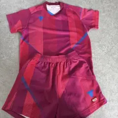 卓球ウェア 赤紫セットアップ