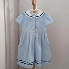 CHOPIN 水色 セーラー襟 ワンピース 120