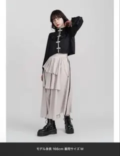 jouetie アシメラインフリルフレアスカート 夏服のサムネイル