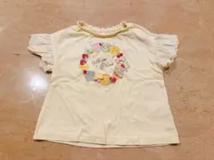 ★メゾピアノ Mezzo Piano 刺繍 Tシャツ イエロー 110★