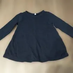 Aライン 長袖 Tシャツ 130cm ロンT 紺色 ネイビー 長T