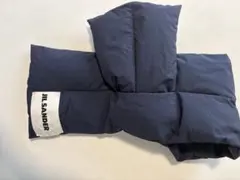 美品】JIL SANDER ダウンマフラー ネイビー - メルカリ