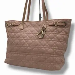 良品 Dior ディオール カナージュ パナレア トートバッグ A4 ピンク